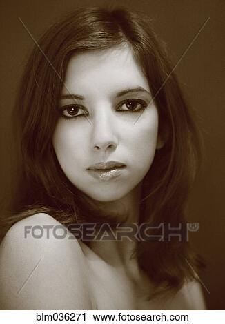 Close up of serious Caucasian woman View Large Photo Image Stock Image - Close up of serious Caucasian woman. Fotosearch