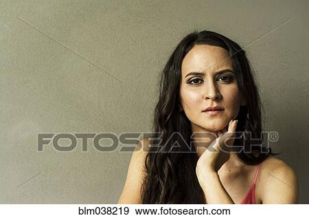 Stock Photo - Close up of serious woman. Fotosearch