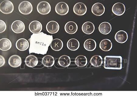 Close up of smile note on typewriter View Large Photo Image Stock Image - Close up of smile note on typewriter. Fotosearch