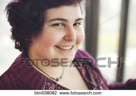 Close up of smiling Caucasian woman View Large Photo Image Stock Image - Close up of smiling Caucasian woman. Fotosearch