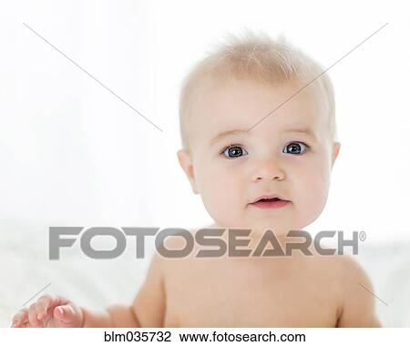 Curious Caucasian baby girl View Large Photo Image Stock Image - Curious Caucasian baby girl. Fotosearch