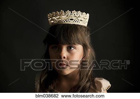 Girl wearing crown and princess costume View Large Photo Image Stock Image - Girl wearing crown and princess costume. Fotosearch