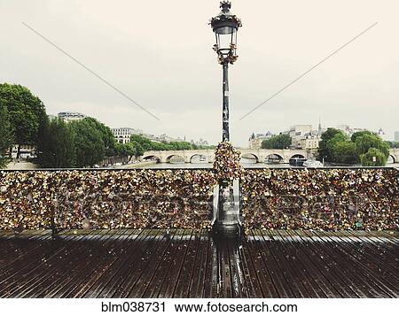 Locks attached to Pont des Arts Bridge, Paris, Ile-de-France, France View Large Photo Image Stock Image - Locks attached to Pont des Arts Bridge, Paris, Ile-de-France, France. Fotosearch