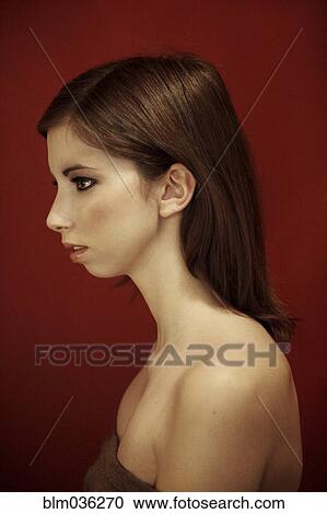 Profile of serious Caucasian woman View Large Photo Image Stock Image - Profile of serious Caucasian woman. Fotosearch
