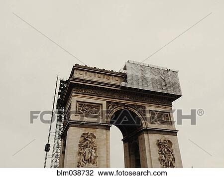 Scaffolding on Arc de Triomphe, Paris, Ile-de-France, France View Large Photo Image Stock Image - Scaffolding on Arc de Triomphe, Paris, Ile-de-France, France. Fotosearch