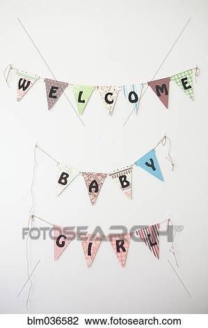 Welcome Baby Girl sign on wall View Large Photo Image Stock Image - Welcome Baby Girl sign on wall. Fotosearch