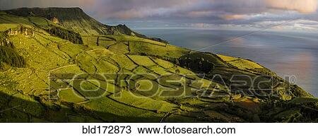 Aerial view of rural fields in coastal landscape View Large Photo Image Stock Image - Aerial view of rural fields in coastal landscape. Fotosearch
