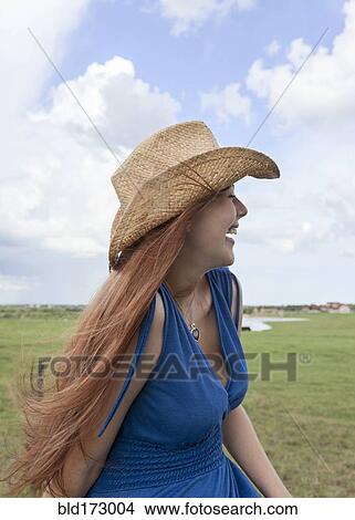 Caucasian woman in rural pasture View Large Photo Image Picture - Caucasian woman in rural pasture. Fotosearch
