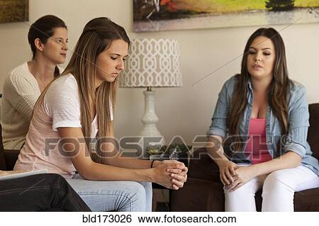 Caucasian women talking in group therapy View Large Photo Image Stock Photograph - Caucasian women talking in group therapy. Fotosearch