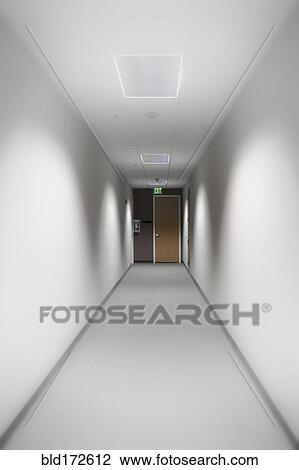 Stock Image - Empty hallway in building. Fotosearch