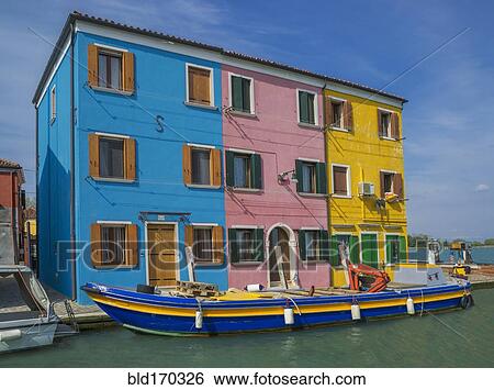 Gondolas parked in Venice Burano canal, Veneto, Italy View Large Photo Image Stock Photograph - Gondolas parked in Venice Burano canal, Veneto, Italy. Fotosearch