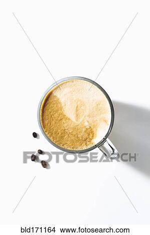 High angle view of cup of coffee View Large Photo Image Picture - High angle view of cup of coffee. Fotosearch