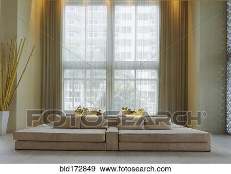 Stock Photo - Lounge sofa in hotel lobby. Fotosearch