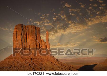 Rock formation in desert landscape, Monument Valley, Arizona, United States View Large Photo Image Stock Image - Rock formation in desert landscape, Monument Valley, Arizona, United States. Fotosearch