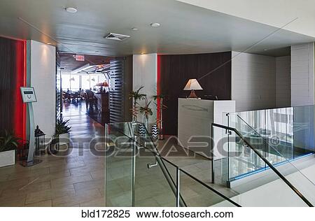 Stock Photography - Staircase to cafeteria in office building. Fotosearch