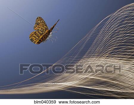 Butterfly with circuit board wings flying over light streams View Large Photo Image Stock Photo - Butterfly with circuit board wings flying over light streams. Fotosearch