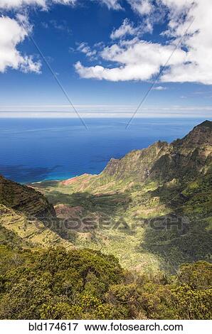 Aerial view of mountains and coastline, Hawaii, United States View Large Photo Image Stock Photo - Aerial view of mountains and coastline, Hawaii, United States. Fotosearch
