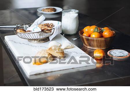 Bread, cheese and fruit on table View Large Photo Image Stock Image - Bread, cheese and fruit on table. Fotosearch