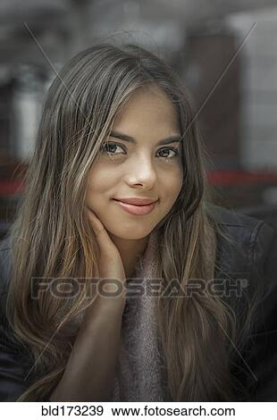 Caucasian woman smiling View Large Photo Image Stock Photo - Caucasian woman smiling. Fotosearch
