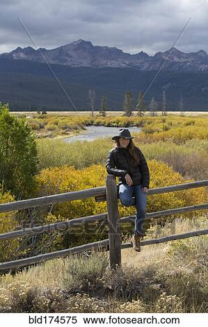 Caucasian woman under Sawtooth Range, Stanley, Idaho, United States View Large Photo Image Stock Photography - Caucasian woman under Sawtooth Range, Stanley, Idaho, United States. Fotosearch