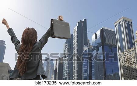 Chinese businesswoman cheering in Shanghai, Shanghai, China View Large Photo Image Stock Photography - Chinese businesswoman cheering in Shanghai, Shanghai, China. Fotosearch