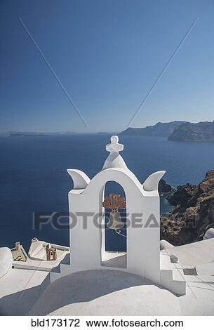 Church bell on hillside over seascape View Large Photo Image Stock Image - Church bell on hillside over seascape. Fotosearch