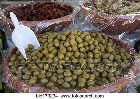 Close up of olives for sale View Large Photo Image Picture - Close up of olives for sale. Fotosearch