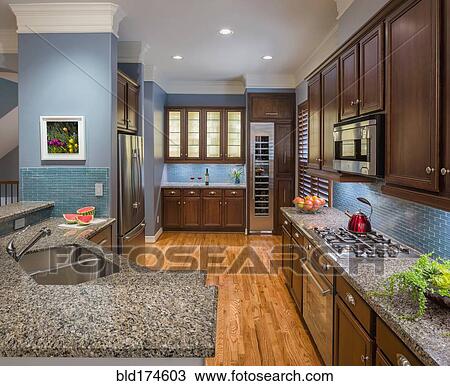 Countertops in modern kitchen View Large Photo Image Stock Image - Countertops in modern kitchen. Fotosearch