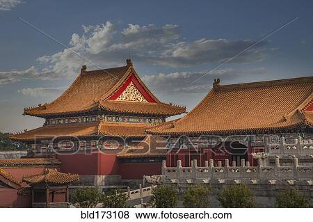Stock Photo - Forbidden City temple buildings, Beijing, China. Fotosearch