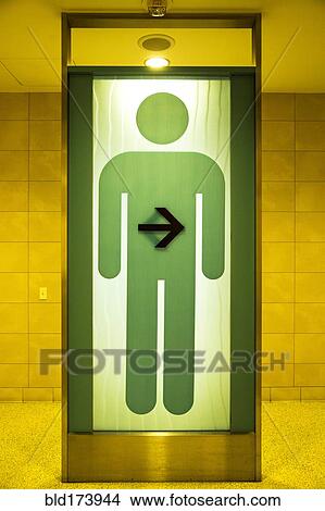 Green restroom sign for men View Large Photo Image Picture - Green restroom sign for men. Fotosearch
