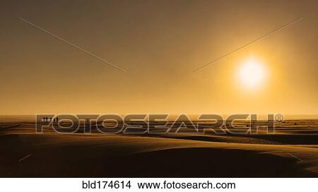 Picture - Sunrise over beach sand dunes. Fotosearch