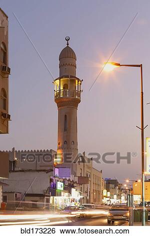 Time lapse view of traffic under tower, Manama, Bahrain View Large Photo Image Stock Photograph - Time lapse view of traffic under tower, Manama, Bahrain. Fotosearch