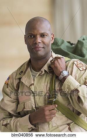 African American soldier carrying duffel bag View Large Photo Image Stock Photograph - African American soldier carrying duffel bag. Fotosearch