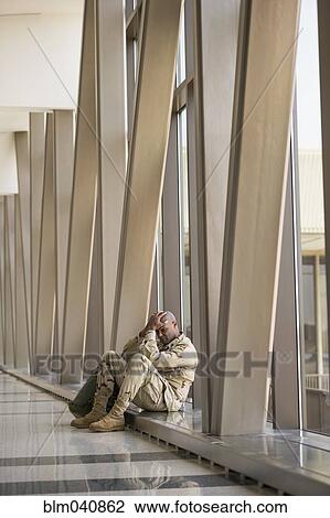 African American soldier sitting in airport View Large Photo Image Stock Image - African American soldier sitting in airport. Fotosearch