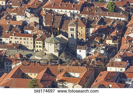 Aerial view of rooftops in Como cityscape, Lake Como, Italy View Large Photo Image Stock Photo - Aerial view of rooftops in Como cityscape, Lake Como, Italy. Fotosearch