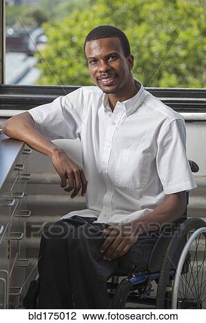 African American paraplegic man smiling View Large Photo Image Stock Image - African American paraplegic man smiling. Fotosearch