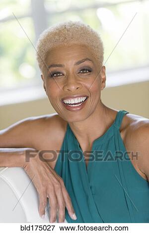 African American woman smiling View Large Photo Image Stock Photo - African American woman smiling. Fotosearch