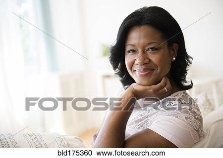 Black woman smiling View Large Photo Image Stock Image - Black woman smiling. Fotosearch