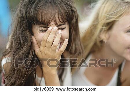 Close up of Caucasian woman laughing View Large Photo Image Stock Photo - Close up of Caucasian woman laughing. Fotosearch