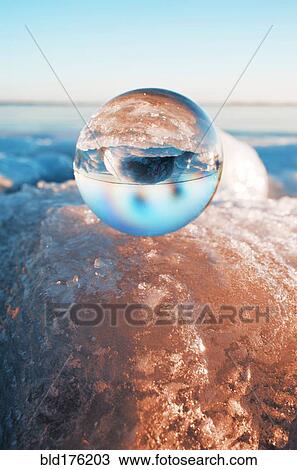 Crystal ball on glacier View Large Photo Image Stock Image - Crystal ball on glacier. Fotosearch