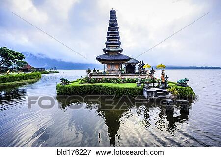 Pagoda floating on water, Baturiti, Bali, Indonesia View Large Photo Image Stock Photo - Pagoda floating on water, Baturiti, Bali, Indonesia. Fotosearch