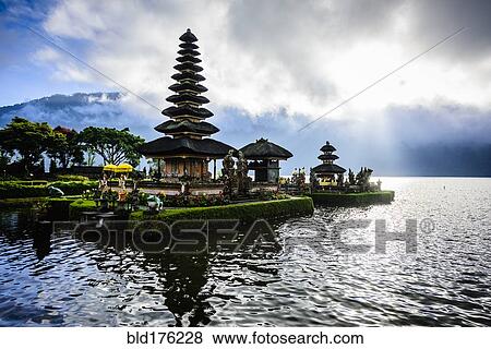 Pagoda floating on water, Baturiti, Bali, Indonesia View Large Photo Image Stock Photo - Pagoda floating on water, Baturiti, Bali, Indonesia. Fotosearch