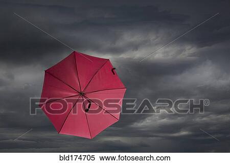 Red umbrella blowing in storm View Large Photo Image Stock Photography - Red umbrella blowing in storm. Fotosearch