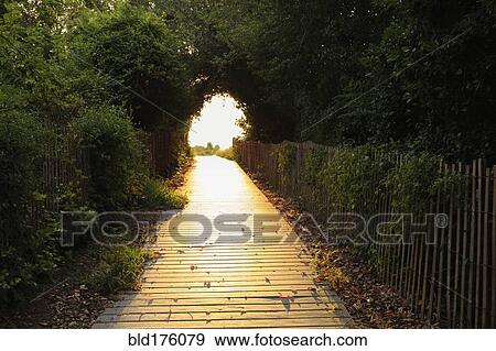 Stock Photo - Wooden walkway to beach. Fotosearch