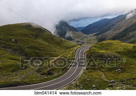 "Aerial view of Transfagarasan Road in rural landscape, Transylvania, Romania" View Large Photo Image Picture - "Aerial view of Transfagarasan Road in rural landscape, Transylvania, Romania". Fotosearch