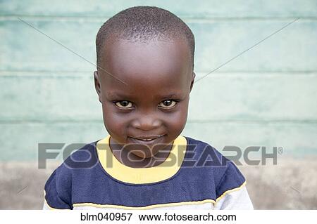 Stock Photo - Black boy smiling. Fotosearch