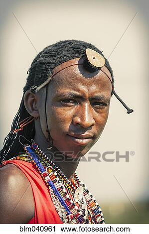 Stock Image - Black man wearing traditional clothing. Fotosearch