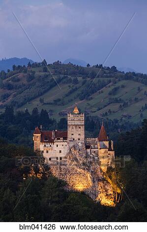 "Bran Castle illuminated in rural landscape, Bran, Brasov, Romania" View Large Photo Image Stock Photograph - "Bran Castle illuminated in rural landscape, Bran, Brasov, Romania". Fotosearch