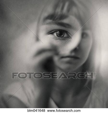 Caucasian girl looking through magnifying glass View Large Photo Image Stock Photo - Caucasian girl looking through magnifying glass. Fotosearch