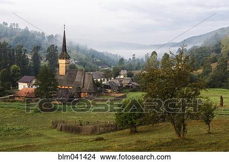 Church in misty rural valley View Large Photo Image Picture - Church in misty rural valley. Fotosearch